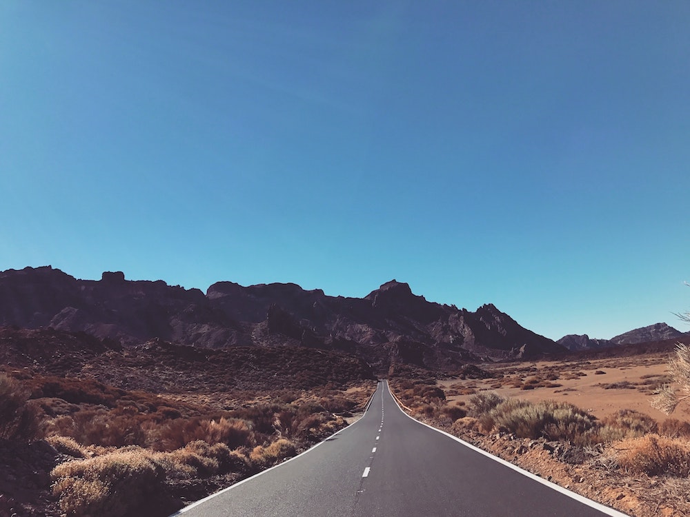 Road in El Teide National Park